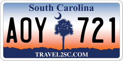 SC license plate AOY721