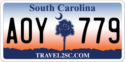 SC license plate AOY779
