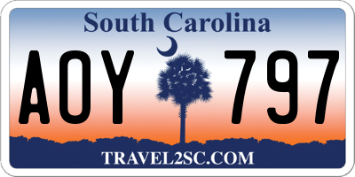 SC license plate AOY797