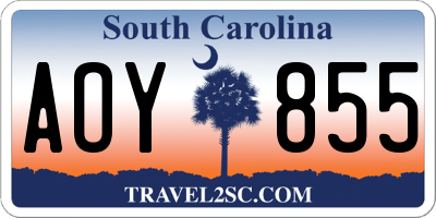 SC license plate AOY855