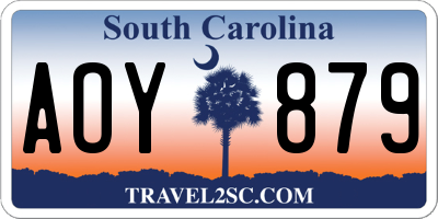 SC license plate AOY879