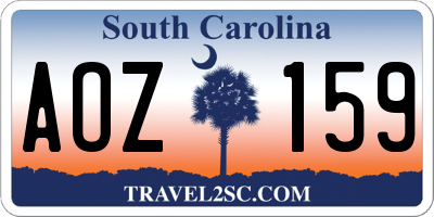SC license plate AOZ159