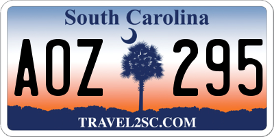 SC license plate AOZ295
