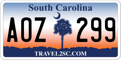 SC license plate AOZ299