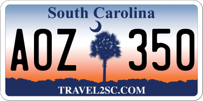 SC license plate AOZ350