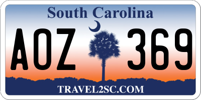 SC license plate AOZ369