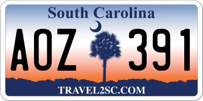 SC license plate AOZ391