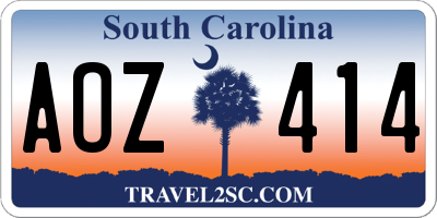 SC license plate AOZ414