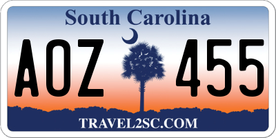 SC license plate AOZ455