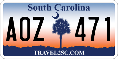 SC license plate AOZ471