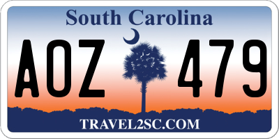 SC license plate AOZ479