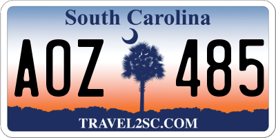 SC license plate AOZ485