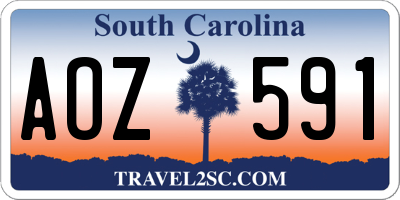 SC license plate AOZ591