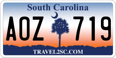 SC license plate AOZ719