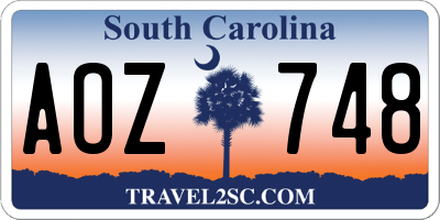 SC license plate AOZ748