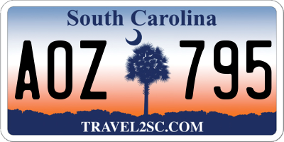 SC license plate AOZ795