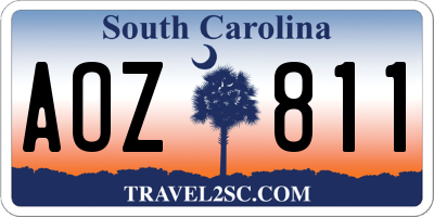 SC license plate AOZ811