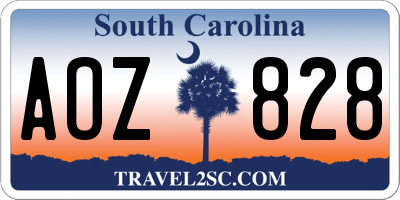 SC license plate AOZ828