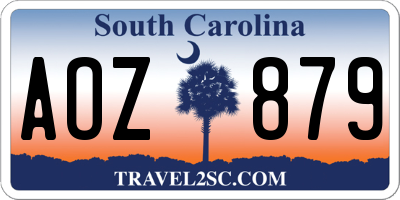 SC license plate AOZ879
