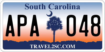 SC license plate APA048