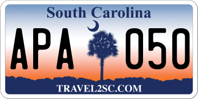 SC license plate APA050