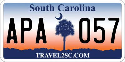 SC license plate APA057
