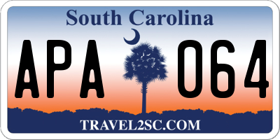 SC license plate APA064