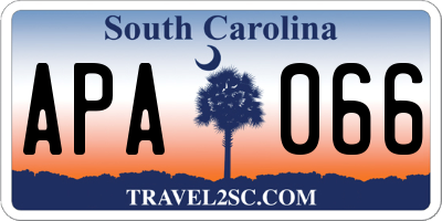 SC license plate APA066