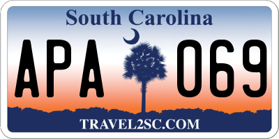 SC license plate APA069