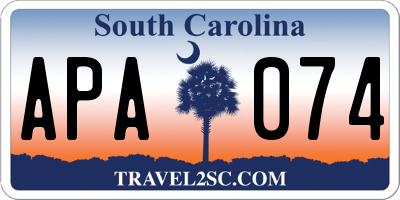 SC license plate APA074