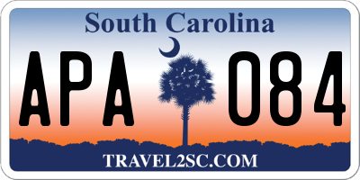 SC license plate APA084