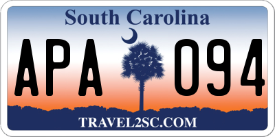 SC license plate APA094