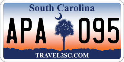 SC license plate APA095