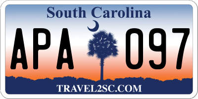 SC license plate APA097