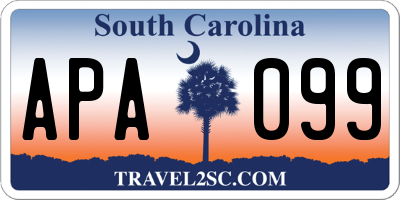 SC license plate APA099
