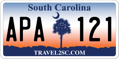 SC license plate APA121