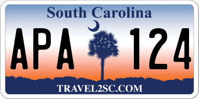 SC license plate APA124