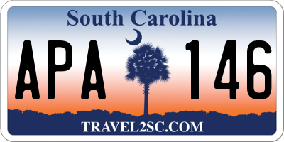 SC license plate APA146