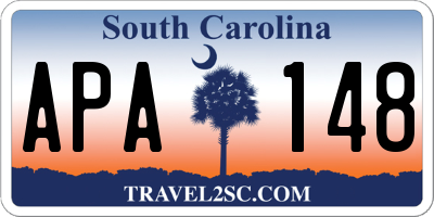 SC license plate APA148