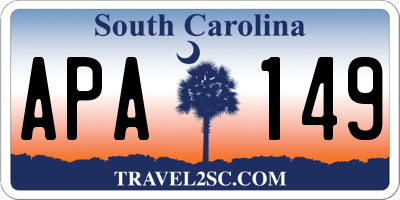SC license plate APA149