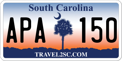 SC license plate APA150