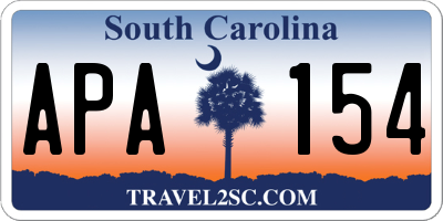 SC license plate APA154