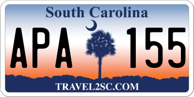 SC license plate APA155