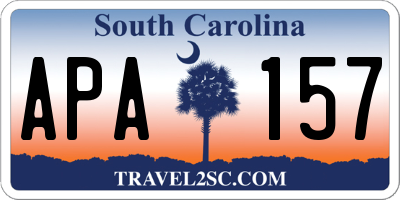 SC license plate APA157