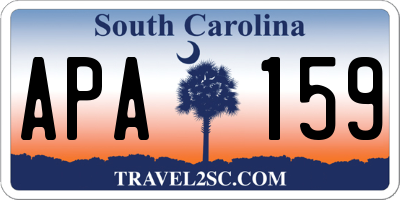 SC license plate APA159