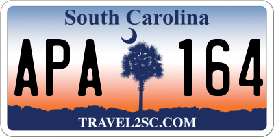 SC license plate APA164