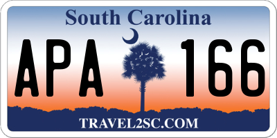 SC license plate APA166