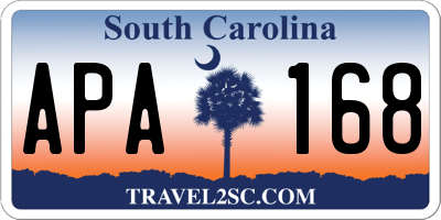 SC license plate APA168