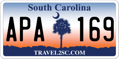 SC license plate APA169