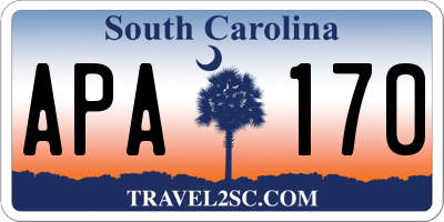 SC license plate APA170